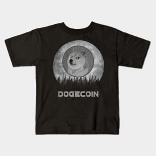 Vintage Dogecoin DOGE Coin To The Moon Crypto Token Cryptocurrency Blockchain Wallet Birthday Gift For Men Women Kids Kids T-Shirt